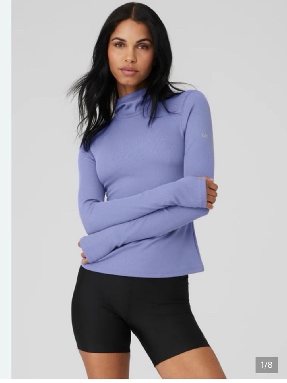 ALOSOFT RIBBED FRONTRUNNER LONG SLEEVE - Infinty Blue
